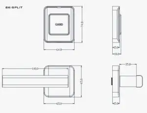 Bk split kartlı kapı kilidi dış ölçüleri